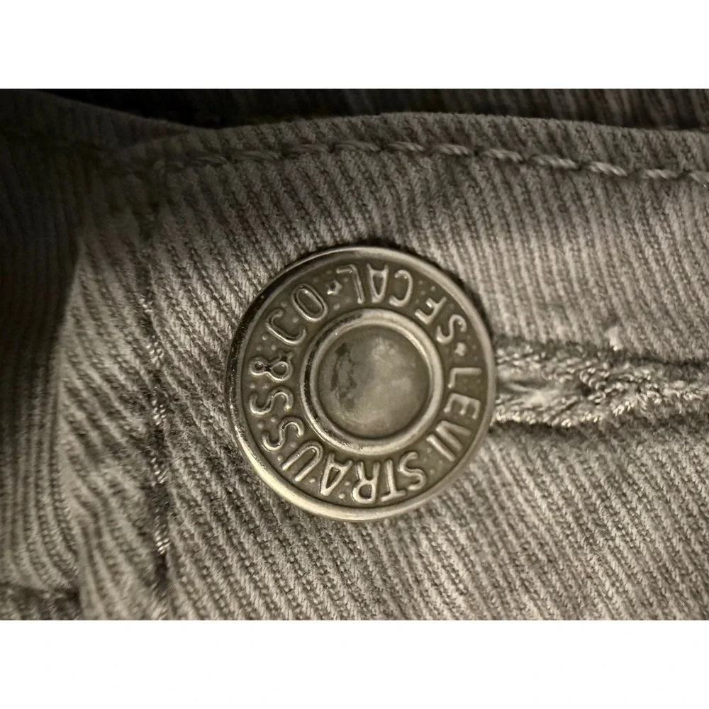Levi's 502 Regular Taper Pants Mens 36x32 Grey White Tab Stretch Twill Chino